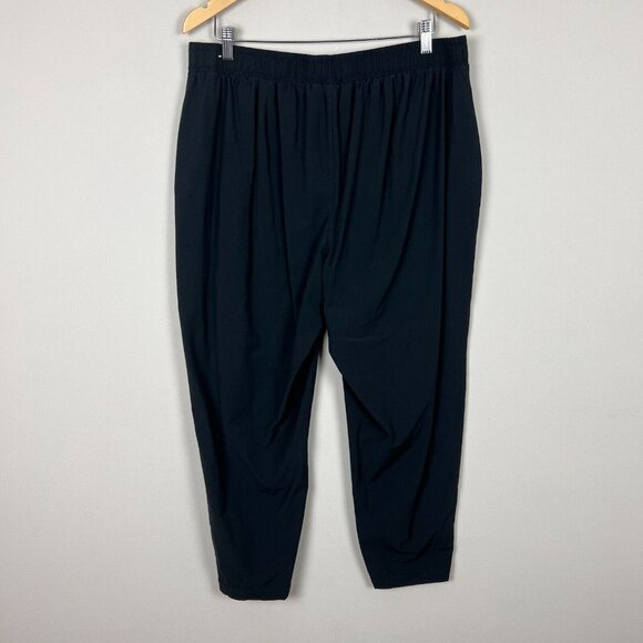 CALIA Pants Womens XL Black Cropped Pleated Stretch High Rise Tapered Activewear - Picture 7 of 10